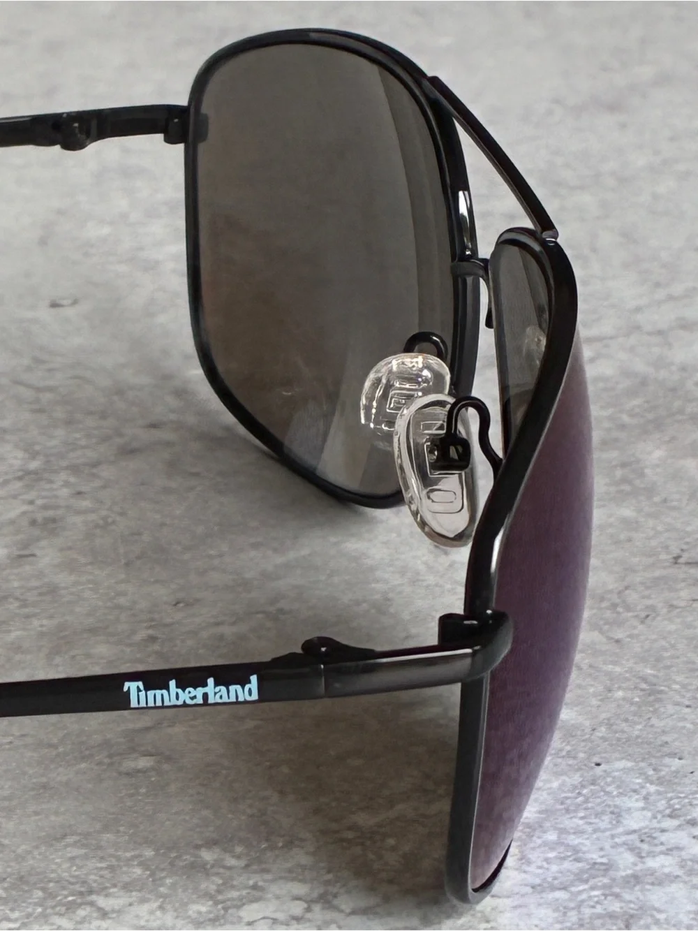 Timberland TB7268 Aviator Sunglasses Blue Mirror Lenses Black Frame